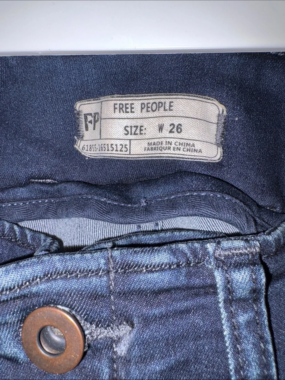 Free People indigo Flared Wide-Leg Jeans